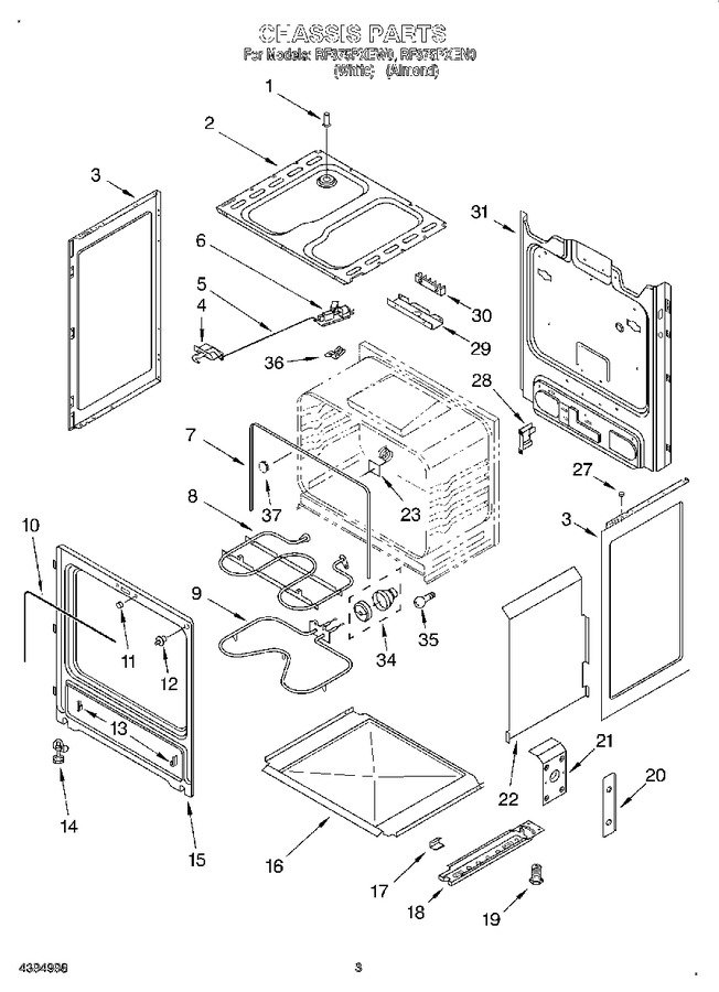 Diagram for RF375PXEN0