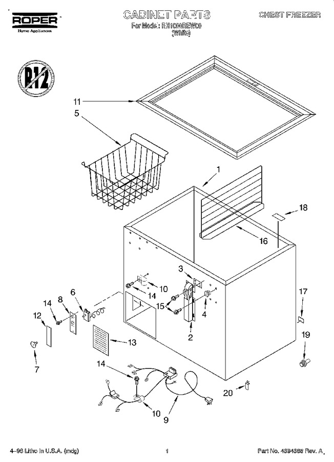 Diagram for RH1000REW00