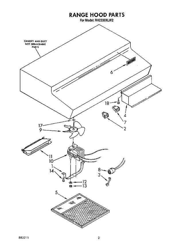 Diagram for RH2330XLW2
