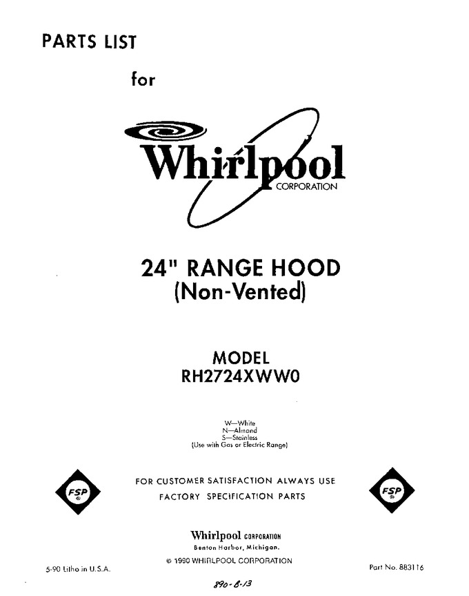 Diagram for RH2724XWS0