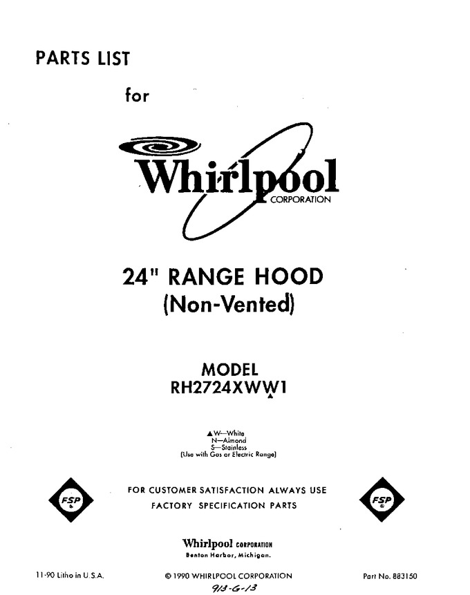 Diagram for RH2724XWW1