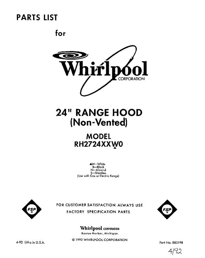 Diagram for RH2724XXN0