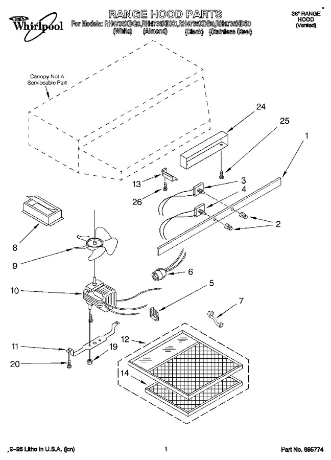 Diagram for RH4736XDB0