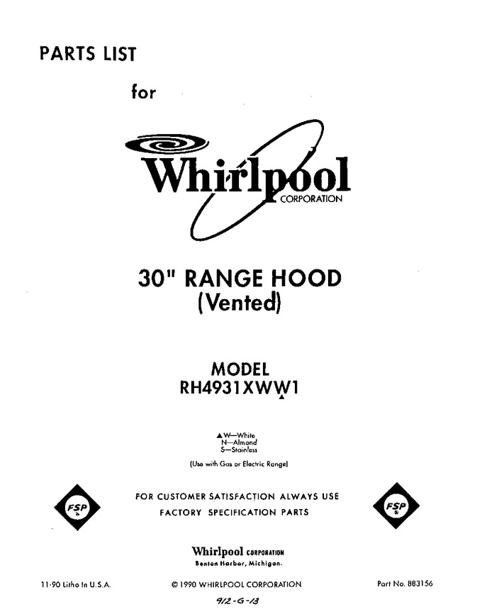 Diagram for RH4931XWN1