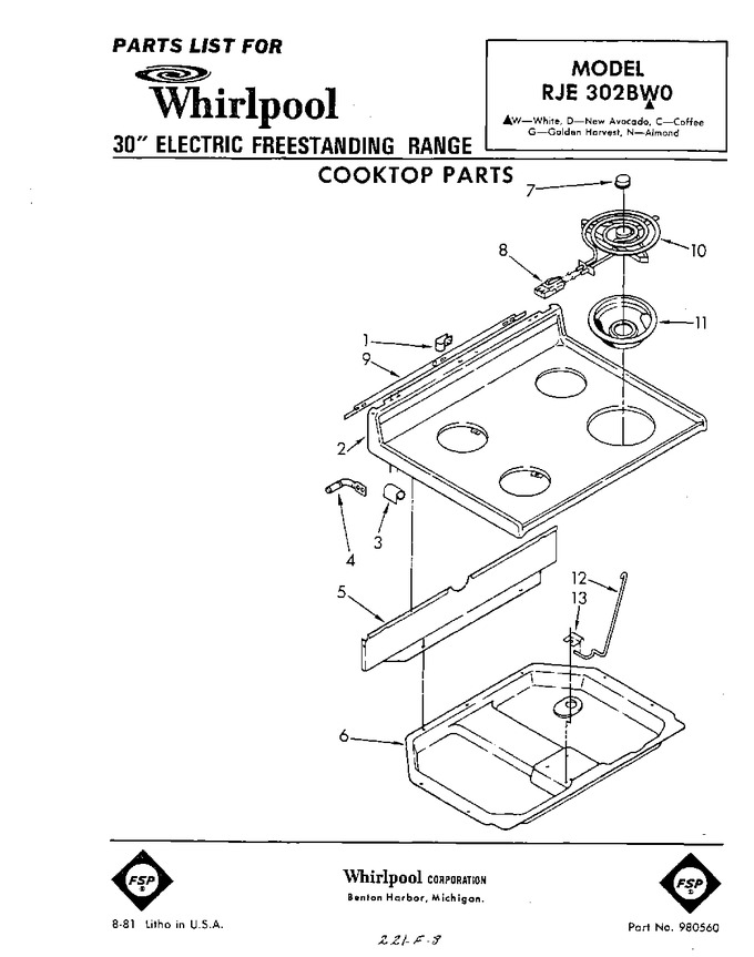 Diagram for RJE302BW0
