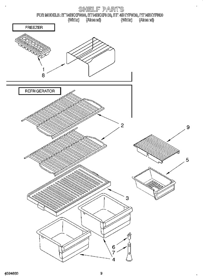 Diagram for RT14BKXFW00
