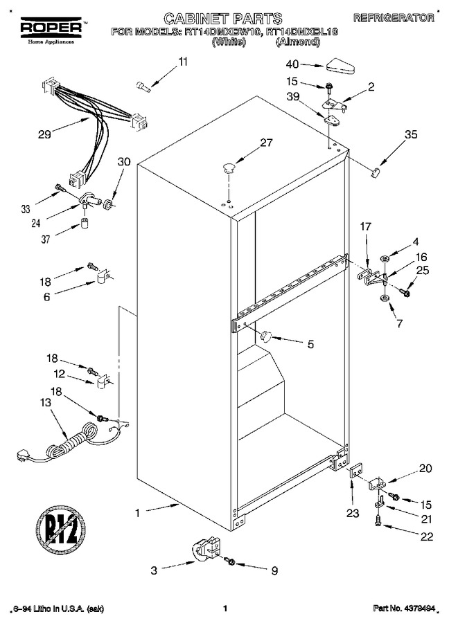 Diagram for RT14DMXBL10