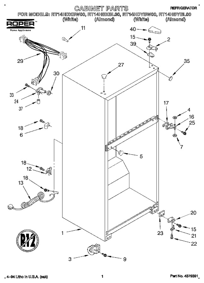 Diagram for RT14HDXBL00