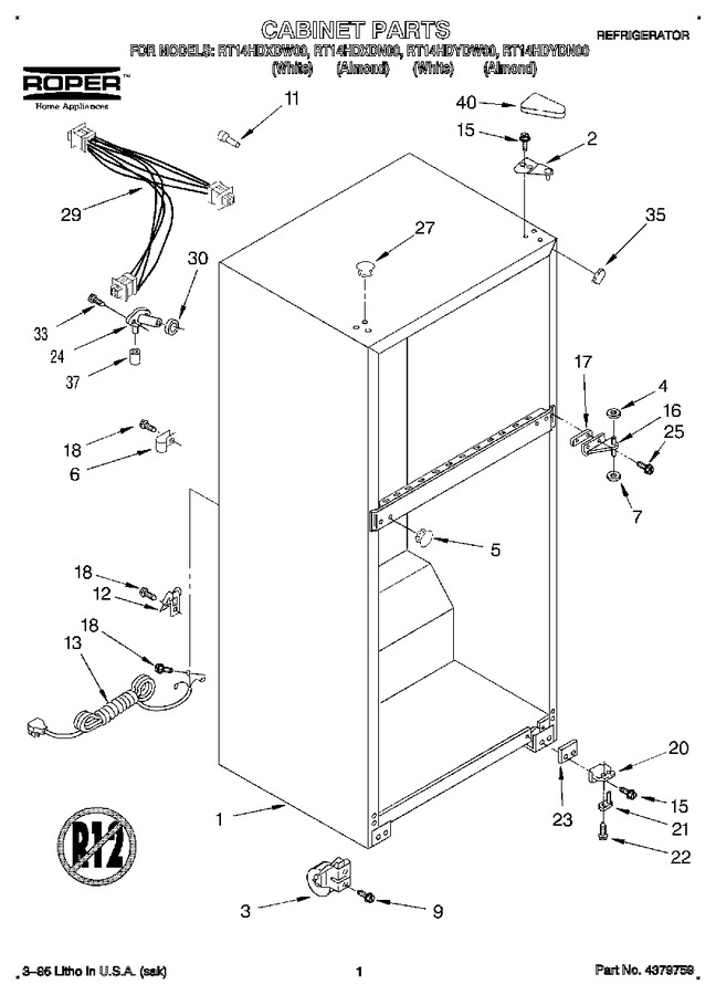 Diagram for RT14HDXDW00
