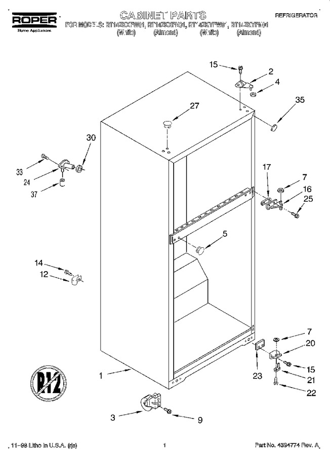 Diagram for RT14ZKYFW01