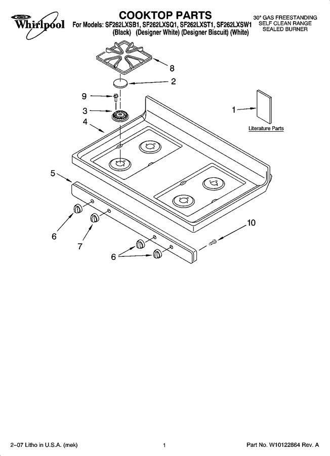 Diagram for SF262LXSW1