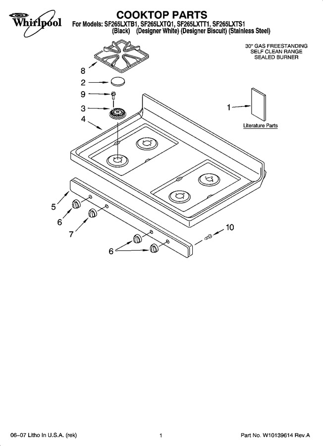 Diagram for SF265LXTB1