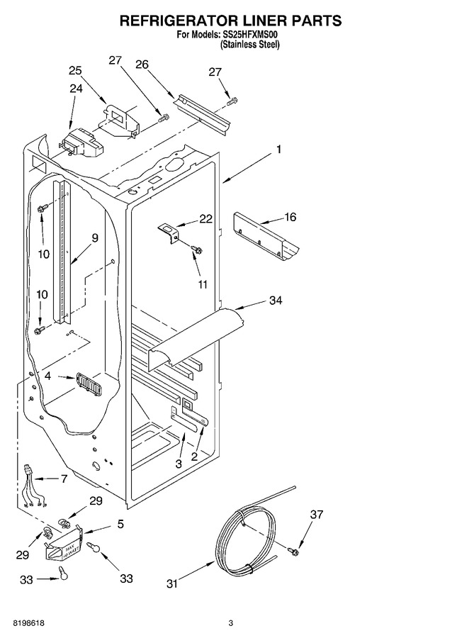 Diagram for SS25HFXMS00
