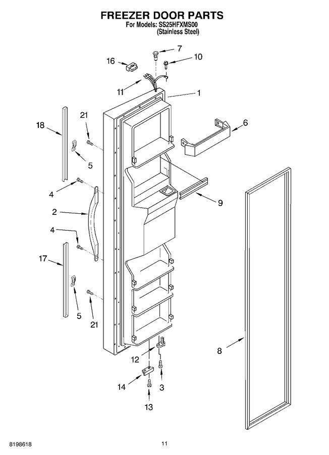 Diagram for SS25HFXMS00
