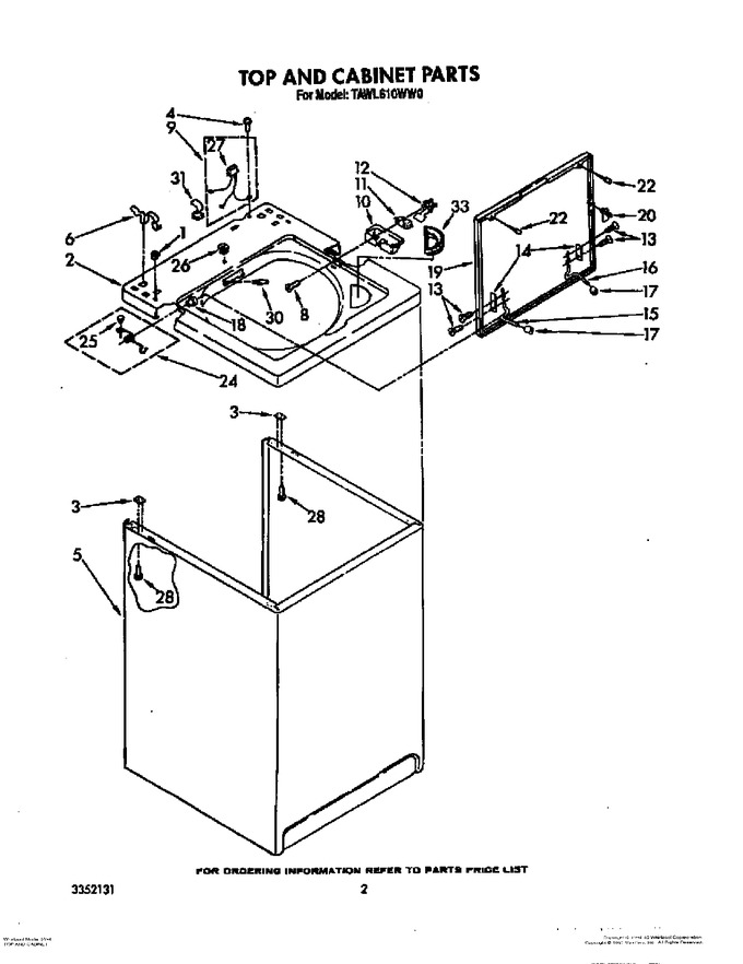 Diagram for TAWL610WW0