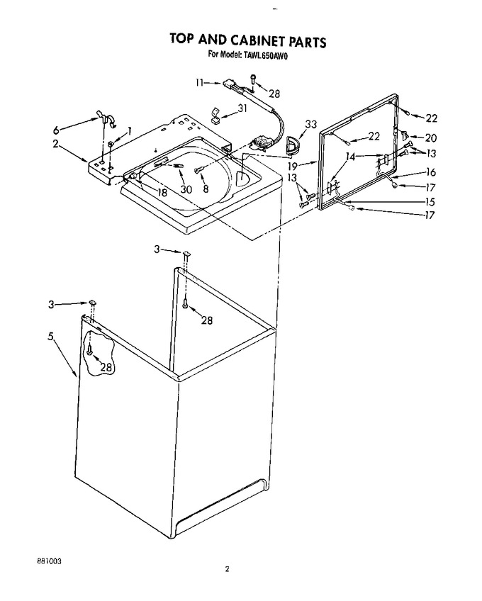 Diagram for TAWL650AW0
