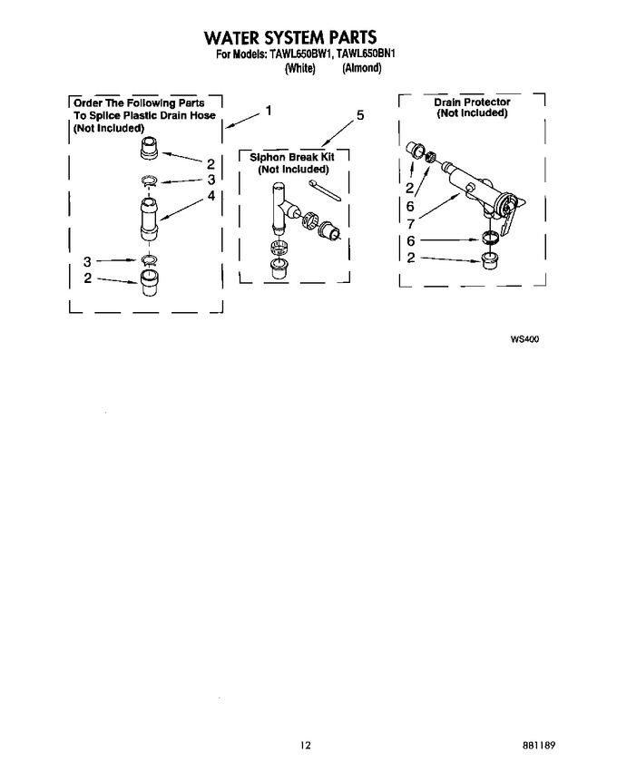 Diagram for TAWL650BW1