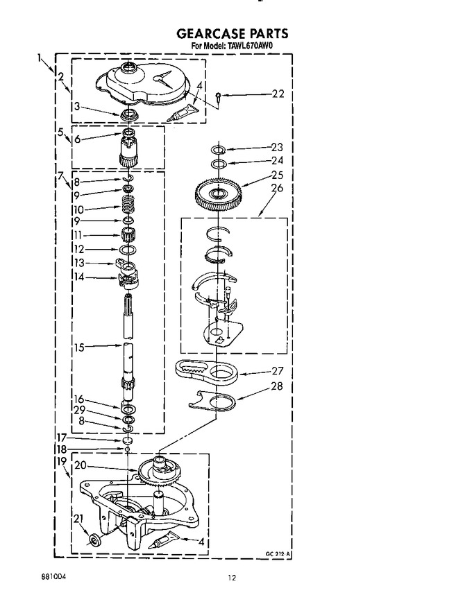 Diagram for TAWL670AW0