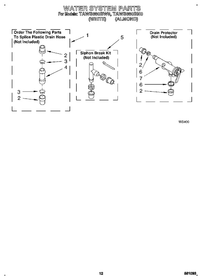 Diagram for TAWS680BW0