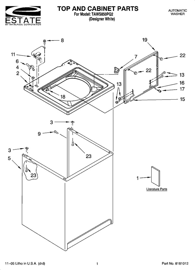 Diagram for TAWS850PQ2