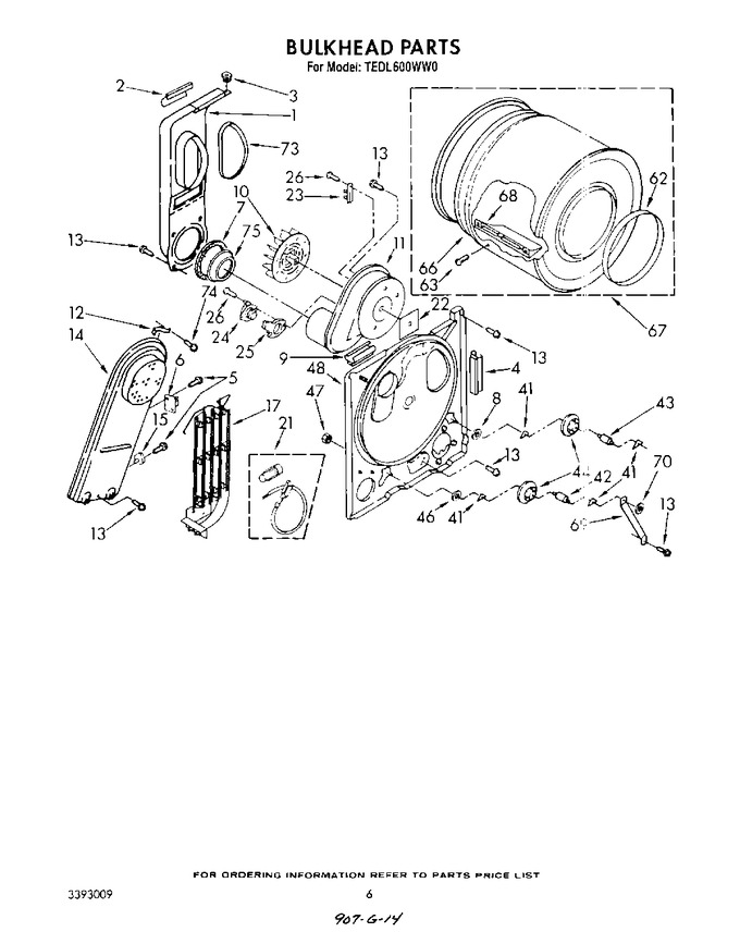 Diagram for TEDL600WW0