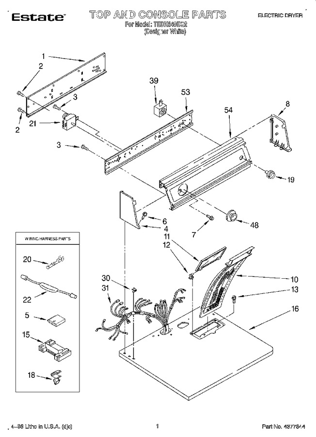 Diagram for TEDX640EQ2