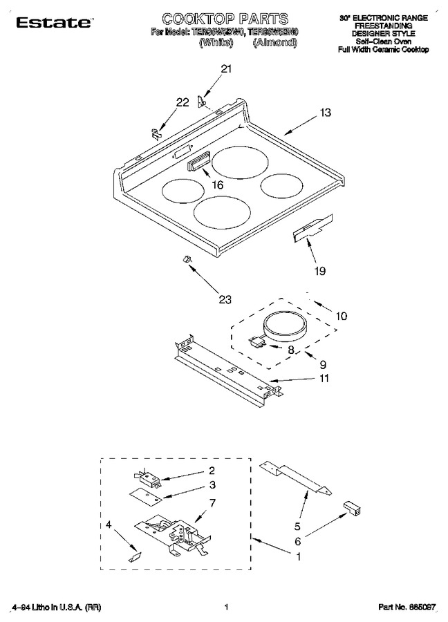 Diagram for TER86W5BW0