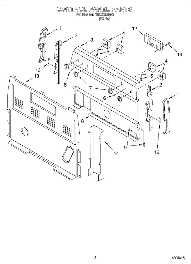 Diagram for TES325EW0