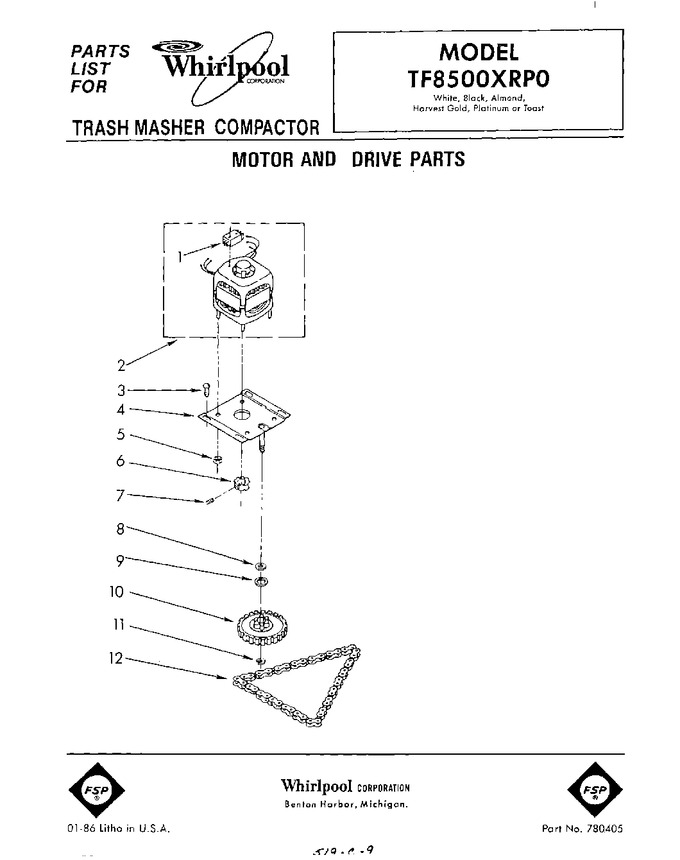 Diagram for TF8500XRP0