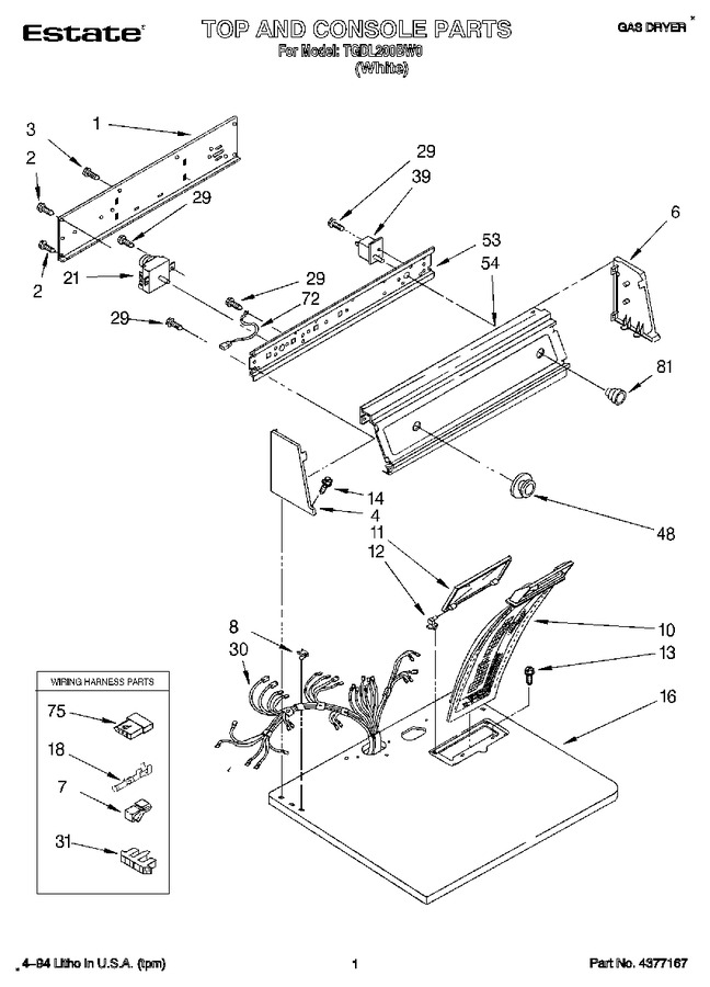 Diagram for TGDL200BW0