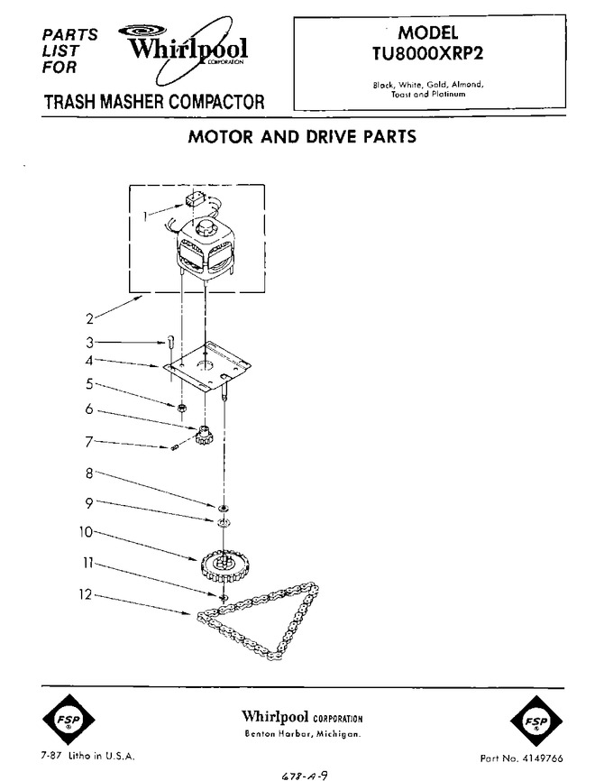 Diagram for TU8000XRP2