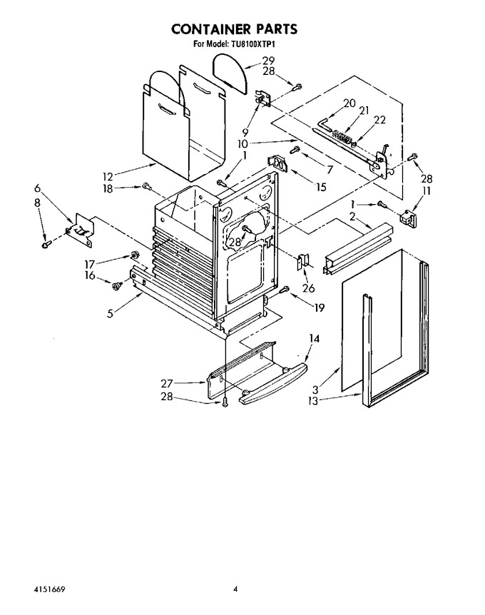 Diagram for TU8100XTP1