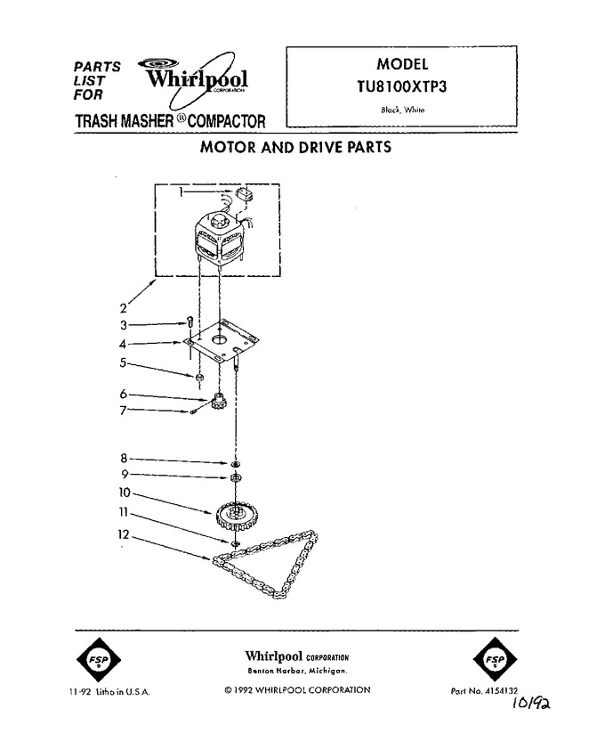 Diagram for TU8100XTP3