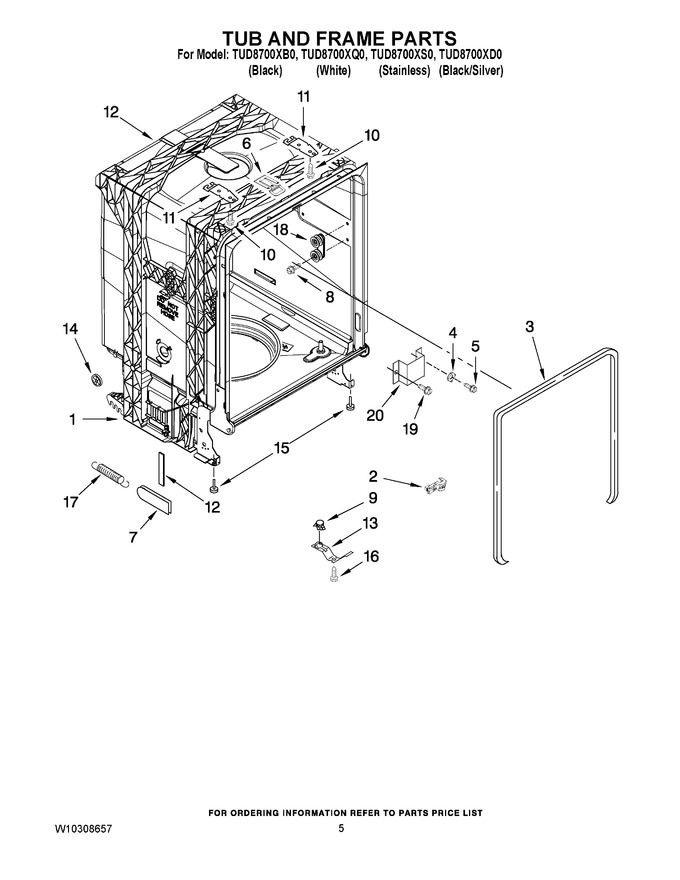 Diagram for TUD8700XD0