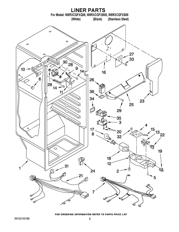 Diagram for W8RXCGFXB00