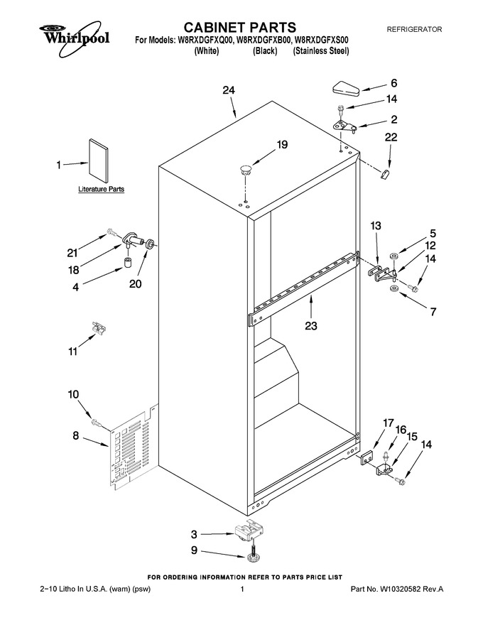 Diagram for W8RXDGFXB00