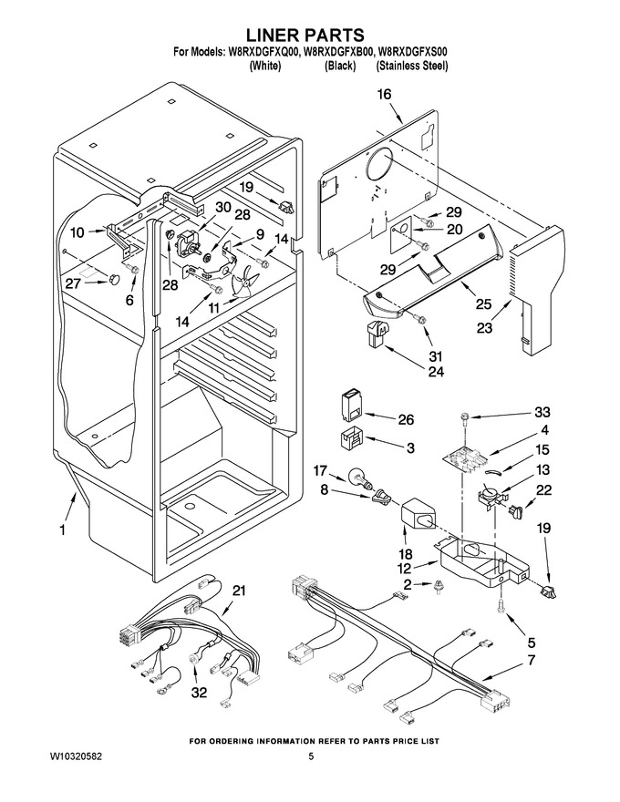 Diagram for W8RXDGFXB00