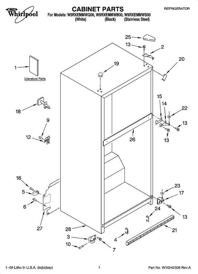 Diagram for W9RXEMMWB00