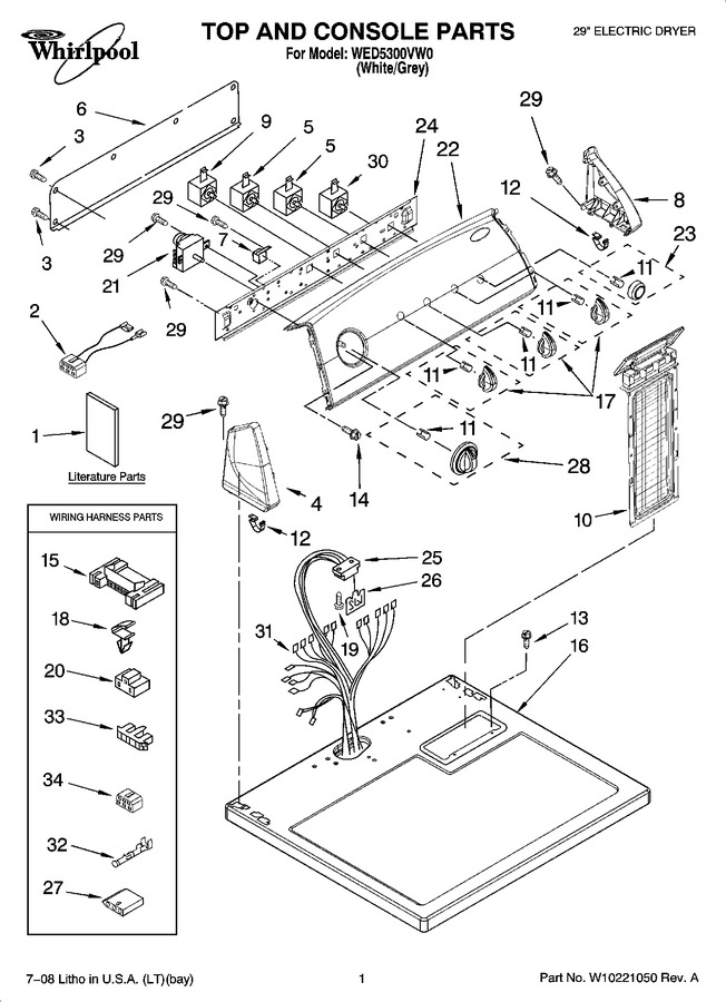 Diagram for WED5300VW0