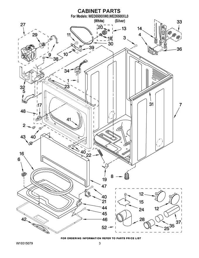 Diagram for WED5500XW0