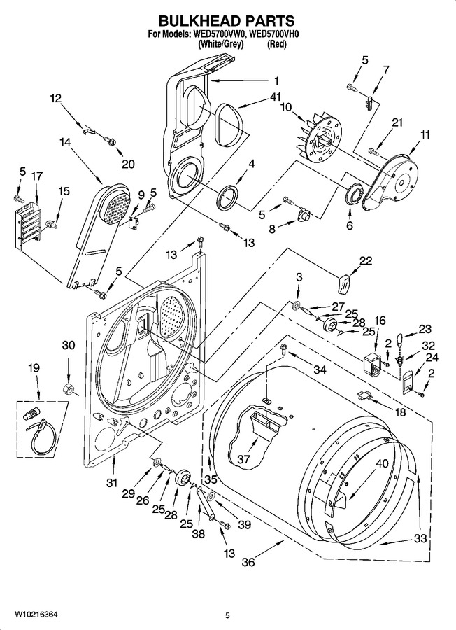 Diagram for WED5700VW0