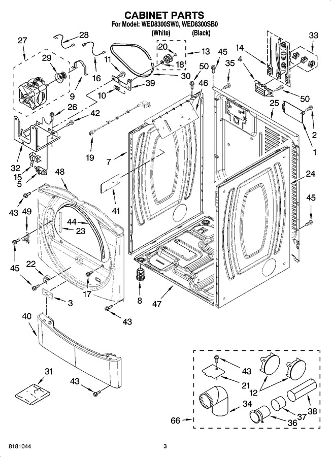 Diagram for WED8300SW0