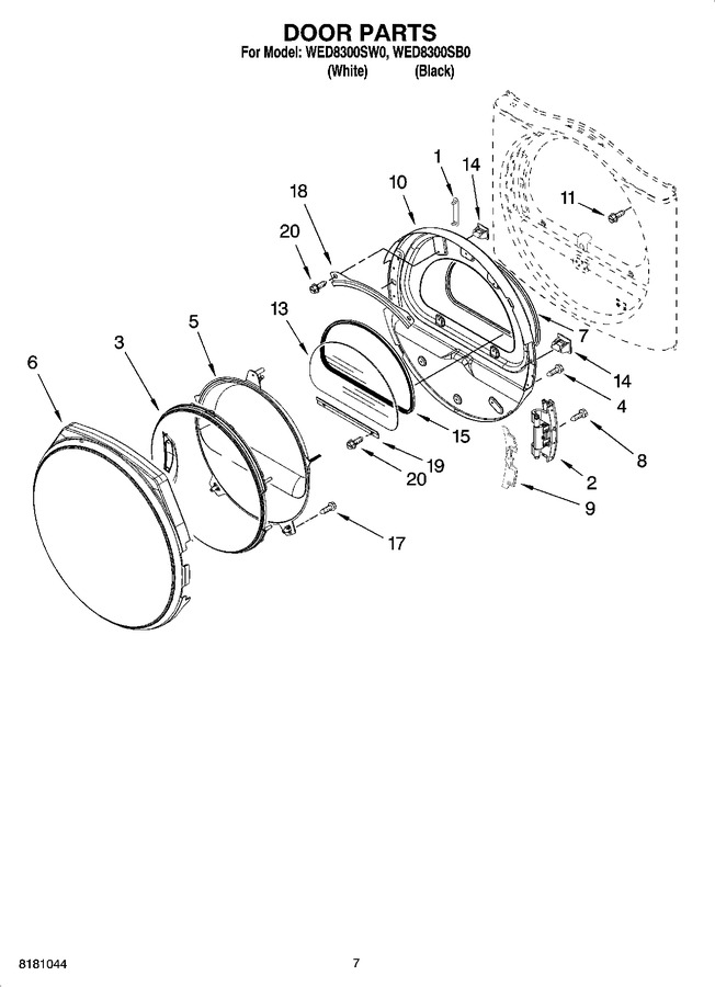 Diagram for WED8300SW0