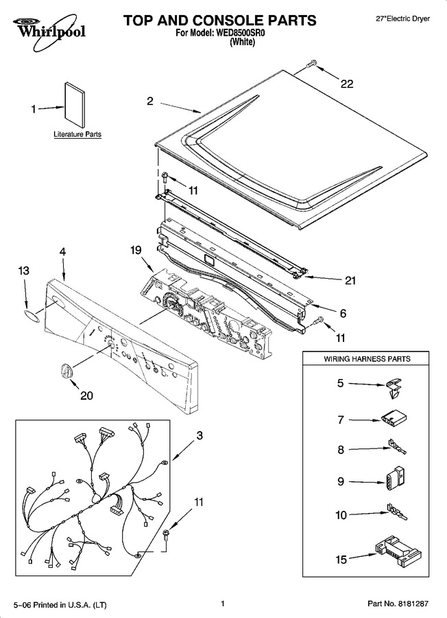 Diagram for WED8500SR0