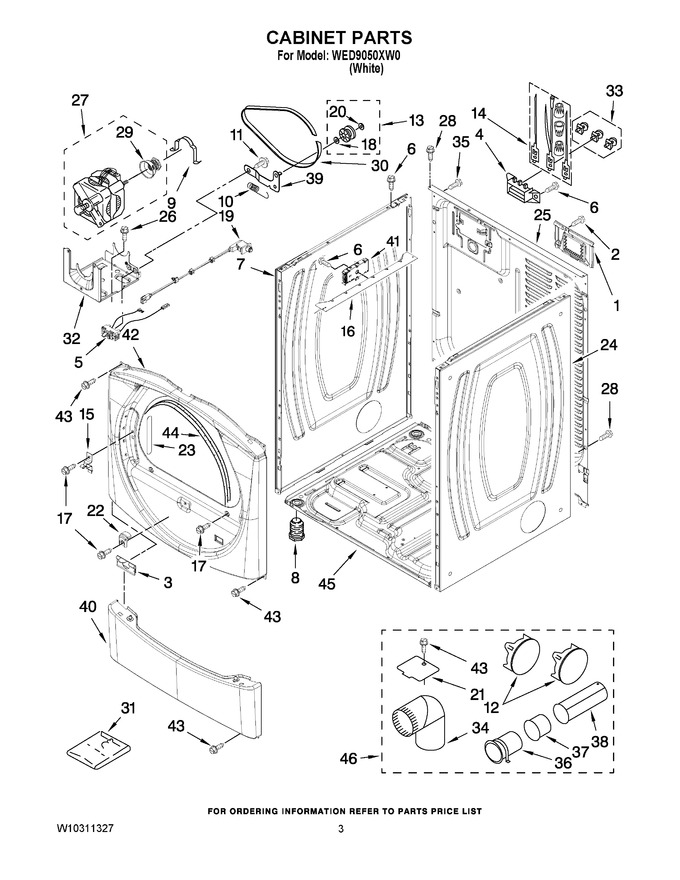 Diagram for WED9050XW0