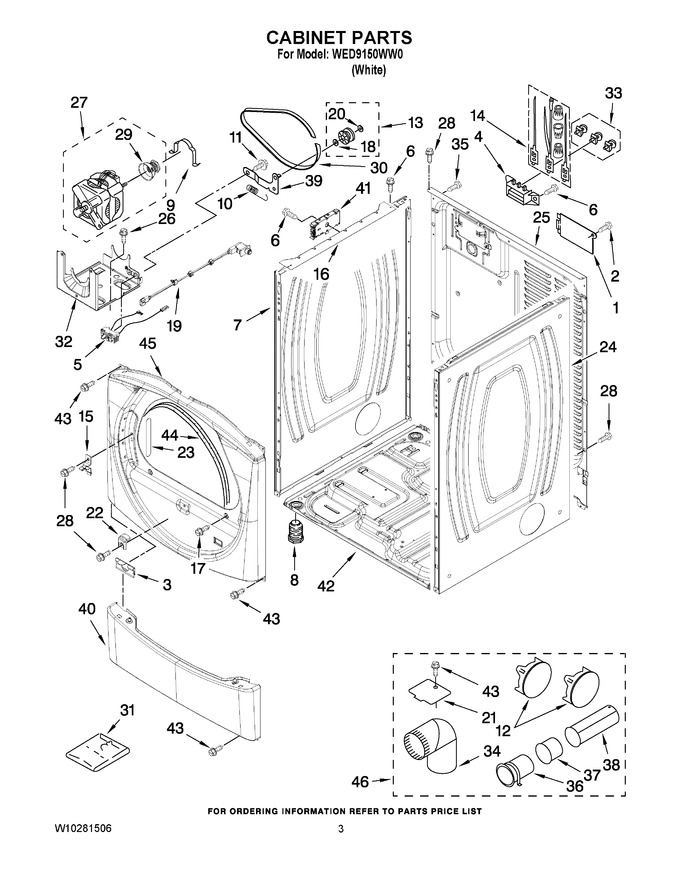 Diagram for WED9150WW0