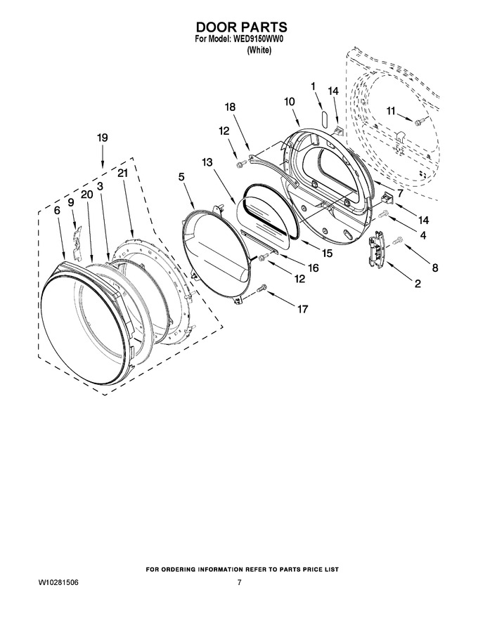 Diagram for WED9150WW0