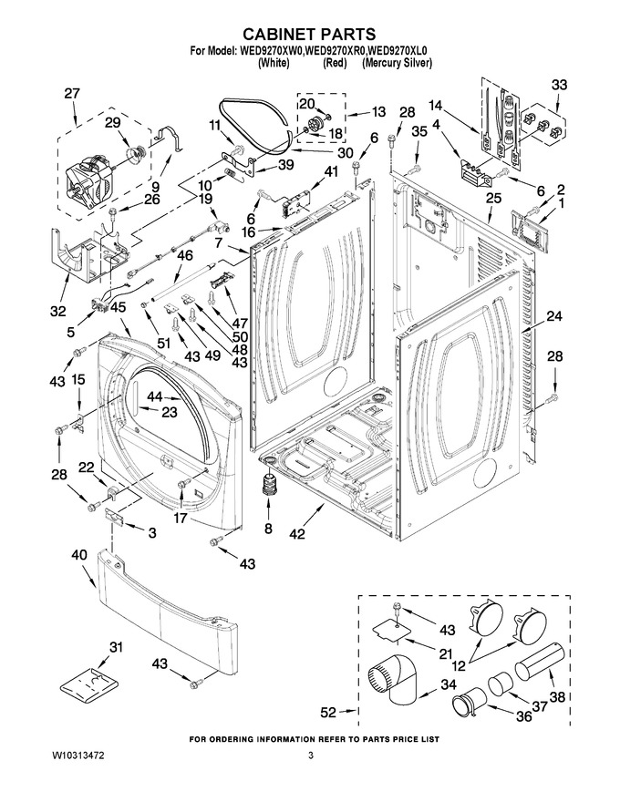 Diagram for WED9270XW0