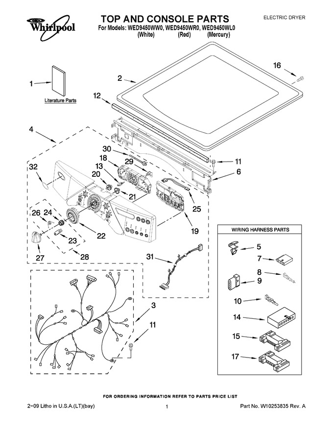 Diagram for WED9450WW0