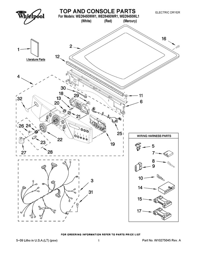 Diagram for WED9450WW1